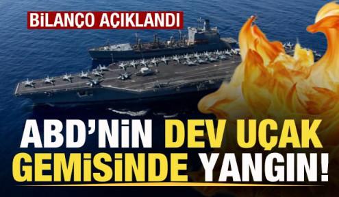 Son dakika: ABD'nin dev savaş gemisinde yangın! Bilanço açıklandı