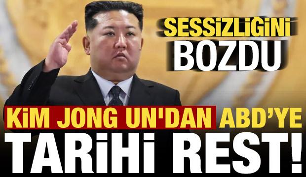 Son dakika: Sessizliğini bozdu! Kim Jong Un'dan ABD'ye tarihi rest geldi...