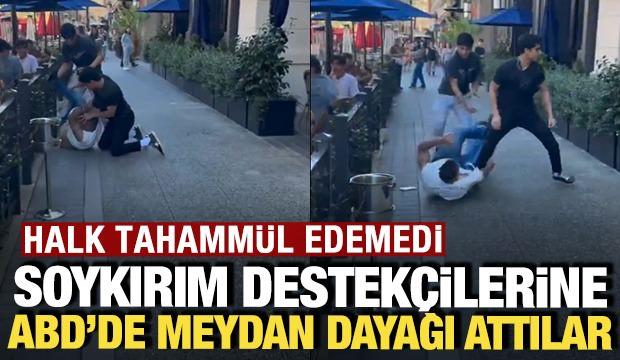Soykırım destek&ccedil;ilerine ABD'de meydan dayağı attılar: Halk tahamm&uuml;l edemedi