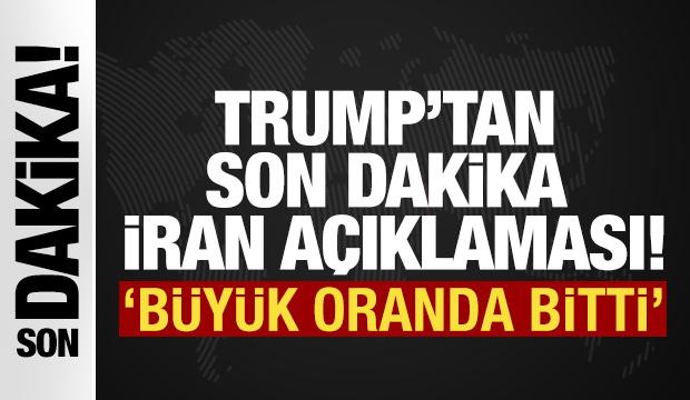Trump'tan savaş açıklaması! 'Büyük oranda bitti'