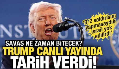 Trump'tan son dakika İran açıklaması! 'Saldırıyı yapmasaydık İsrail yok edilirdi'
