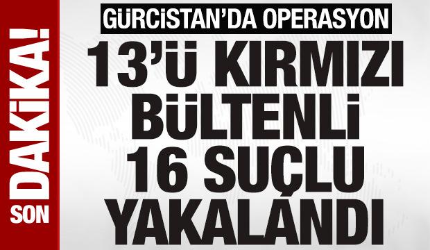 Türkiye ve Gürcistan'dan ortak operasyon: 13'ü kırmızı bültenli 16 suçlu yakalandı