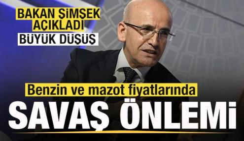 Bakan Şimşek duyurdu! Benzin ve mazot fiyatlarında savaş önlemi! Rakamlarda büyük düşüş