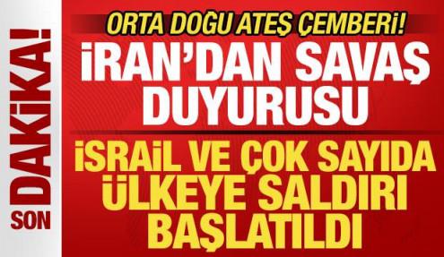İran'dan son dakika savaş açıklaması! İsrail ve çok sayıda ülkeye saldırı başlatıldı
