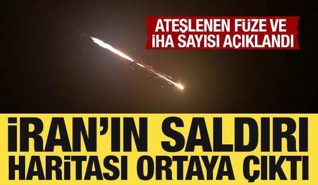 İran'ın saldırı haritası ortaya çıktı: 5 bini aşkın füze ve İHA kullandı