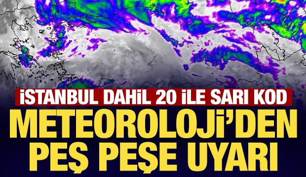 İstanbul dahil 20 ile sarı kod: Meteoroloji'den kar ve fırtına uyarısı