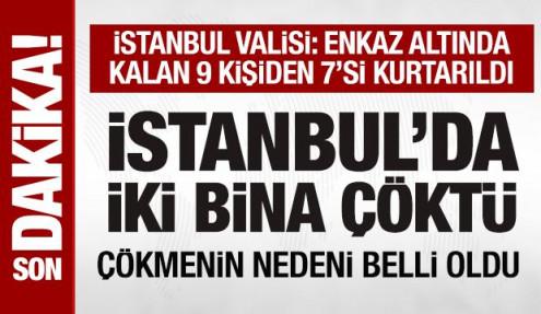 İstanbul Fatih'te 2 bina çöktü!