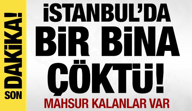 İstanbul Fatih'te bina çöktü!