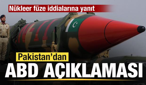 Pakistan'dan nükleer füze açıklaması! ABD iddialarına yanıt