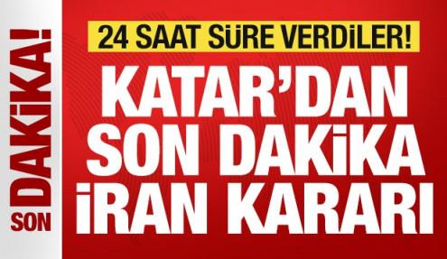 Saldırılar sonrası Katar'dan son dakika İran kararı! 24 saat süre verdiler