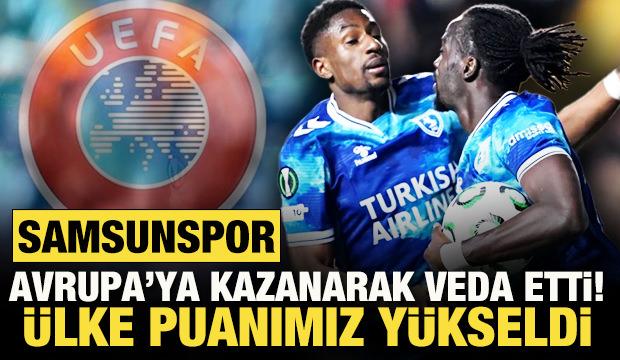 Samsunspor, Avrupa'ya galibiyetle veda etti: UEFA &Uuml;lke Puanımız g&uuml;ncellendi
