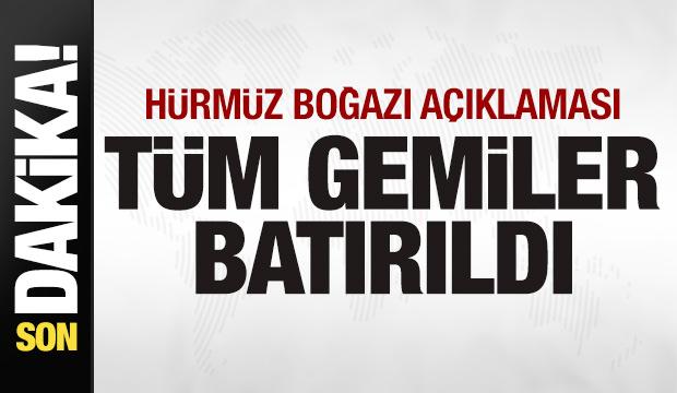 Trump'tan Hürmüz Boğazı açıklaması: Gemiler batırıldı