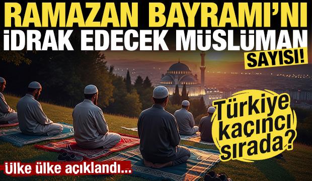 &Uuml;lkelere g&ouml;re Ramazan Bayramı'nı idrak edecek M&uuml;sl&uuml;man sayısı! T&uuml;rkiye ka&ccedil;ıncı sırada?