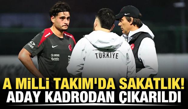 A Milli Takım'da sakatlık! Aday kadrodan &ccedil;ıkarıldı