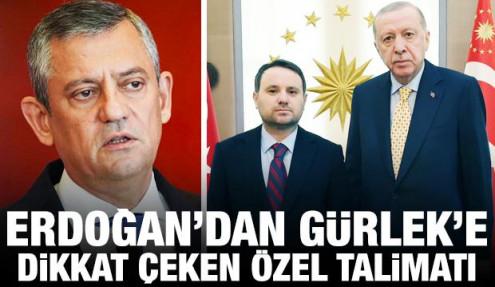 Erdoğan'dan Bakan Gürlek'e dikkat çeken Özgür Özel talimatı