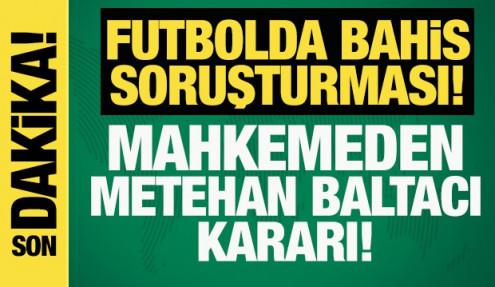 Galatasaraylı futbolcu Metehan Baltacı hakkında karar verildi!