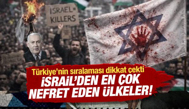 İsrail'den en &ccedil;ok nefret eden &uuml;lkeler belli oldu: İşte T&uuml;rkiye'nin sıralaması