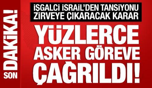 İsrail’den yeni karar: 400 bin yedek asker silah altına alınıyor