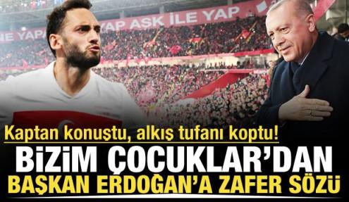 Kaptan konuştu, alkış tufanı koptu! Bizim Çocuklar'dan Başkan Erdoğan'a zafer sözü