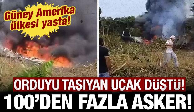 Kolombiya ordusu mensuplarını taşıyan u&ccedil;ak kaza yaptı: 100'den fazla asker...