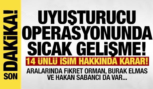 Ünlü isimlere uyuşturucu operasyonu: 8 kişi mahkemeye sevk edildi!