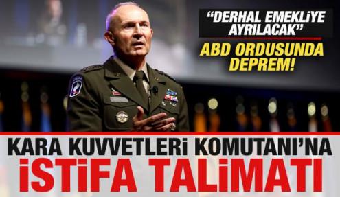 ABD ordusunda kriz! Kara Kuvvetleri Komutanı'na istifa talimatı: Derhal emekli olacak
