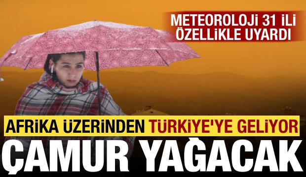 Çöl tozu geliyor! Meteoroloji 31 ili sarı kodla uyardı: Resmen çamur yağacak