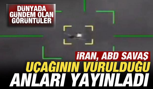 İran, ABD savaş uçağının vurulduğu anları yayınladı! Dünyada gündem olan görüntüler