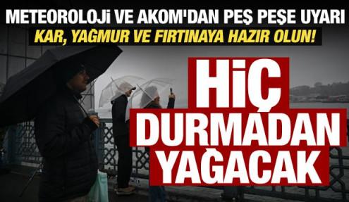 İstanbul'da yağışlar sürecek mi? Meteoroloji'den 14 ilde sarı uyarı: Kuvvetli kar geliyor