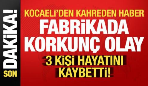 Son dakika: Kocaeli'de fabrikada korkunç olay: 3 kişi öldü!
