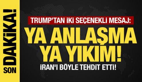 Son dakika: Trump'tan İran'a küfürlü tehdit! Gün verdi: Böylesi daha önce yaşanmadı