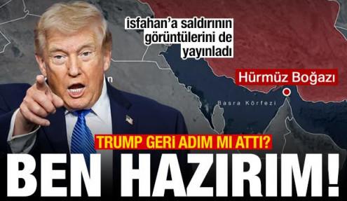 Trump savaşta geri adım mı attı: Ben hazırım! İsfahan'a saldırının görüntülerini yayınladı