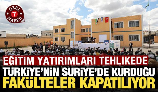 Türkiye'nin Suriye'de kurduğu fakülteler kapatılıyor: Eğitim yatırımları tehlikede