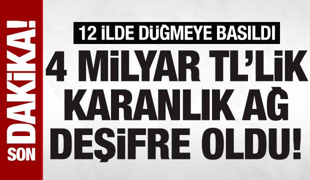 12 ilde 14 suç örgütü çökertildi, 4 milyarlık kara para ağı dağıtıldı