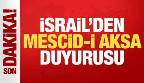 Alçak karar sonrası İsrail'den Mescid-i Aksa duyurusu! Hazırlıklar başladı