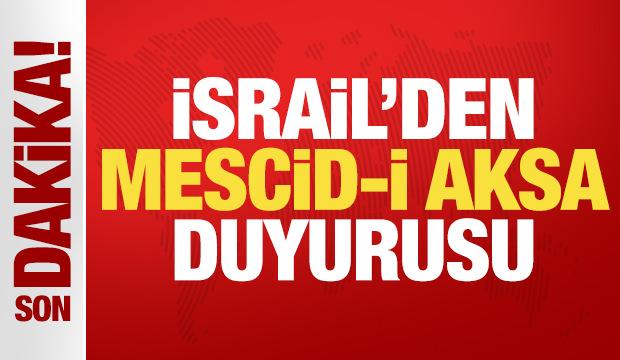 Alçak karar sonrası İsrail'den Mescid-i Aksa duyurusu! Hazırlıklar başladı