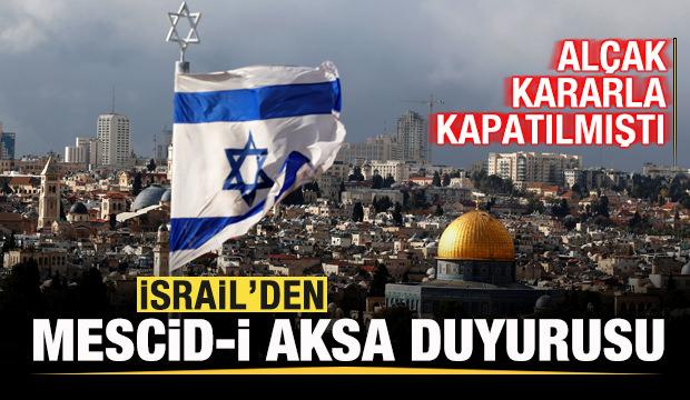 Alçak karar sonrası İsrail'den Mescid-i Aksa duyurusu! Hazırlıklar başladı