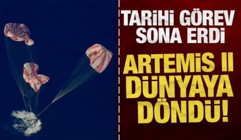 Artemis II mürettebatı, 10 günlük Ay görevini tamamlayarak Dünya'ya döndü