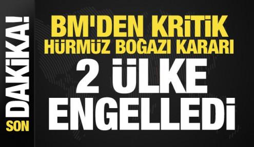 Çin ve Rusya’dan Hürmüz Boğazı kararına ortak veto