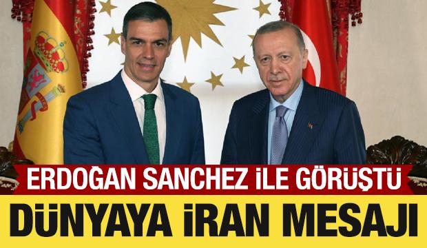 Cumhurbaşkanı Erdoğan, İspanya Başbakanı Sanchez ile g&ouml;r&uuml;şt&uuml;