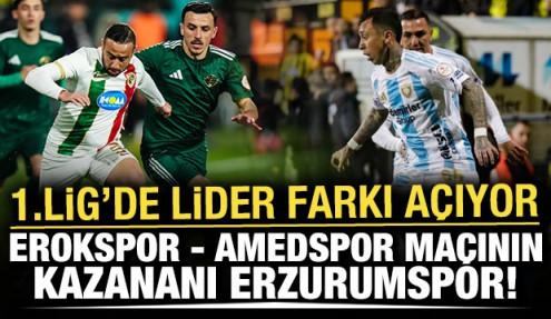 Esenler Erokspor-Amedspor maçının kazananı Erzurumspor! Lider farkı açıyor