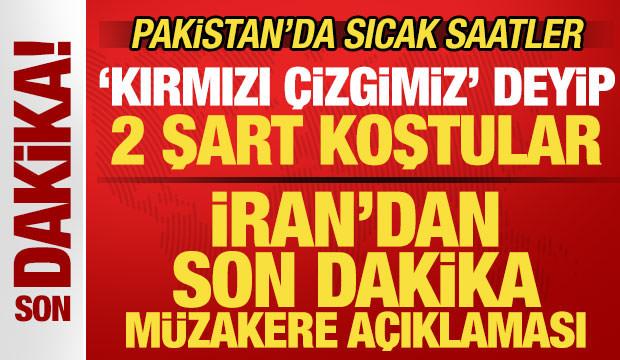 İran'dan son dakika açıklaması! 'Kırmızı çizgimiz' deyip 2 şartı resmen duyurdular