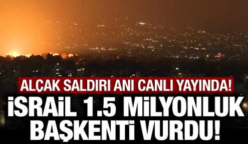 İsrail Lübnan'ın başkenti Beyrut'u vurdu: Canlı yayında alçak saldırı anı!