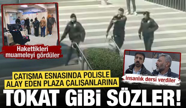 Levent'teki çatışmada polisle alay edenlere servisçilerden insanlık dersi
