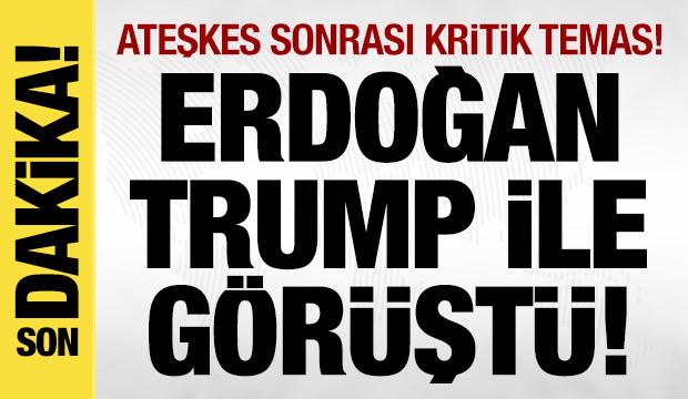 Son dakika: Erdoğan, Trump ile görüştü!