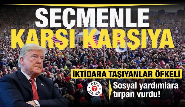 Trump iktidara taşıyanlarla karşı karşıya: Savaş i&ccedil;in sosyal yardımlara tarihi tırpan!
