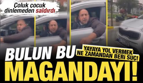 ‘Yayaya yol verdin’ diye terör estirdi: 'Çocuğum var' feryadını duymadı, aracına saldırdı
