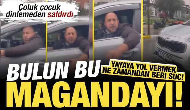 ‘Yayaya yol verdin’ diye terör estirdi: 'Çocuğum var' feryadını duymadı, aracına saldırdı
