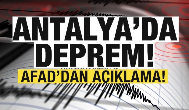 Antalya'da peş peşe depremler! AFAD'dan son dakika açıklaması