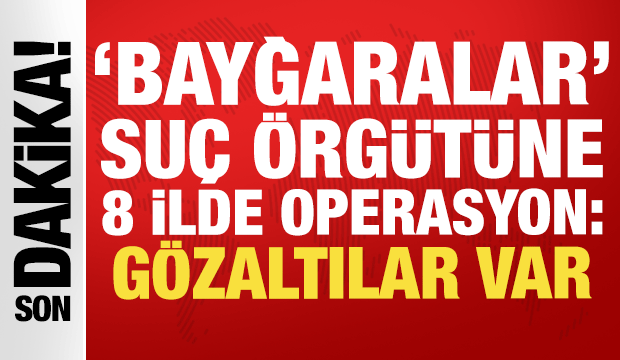 'Bayğaralar' suç örgütüne 8 ilde operasyon: Gözaltılar var